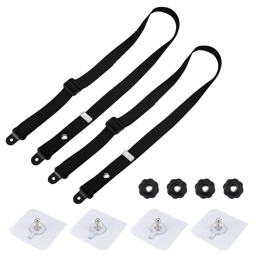 ZJIVQO TV safety straps no-drill adhesive secure wall-mounted TVs.