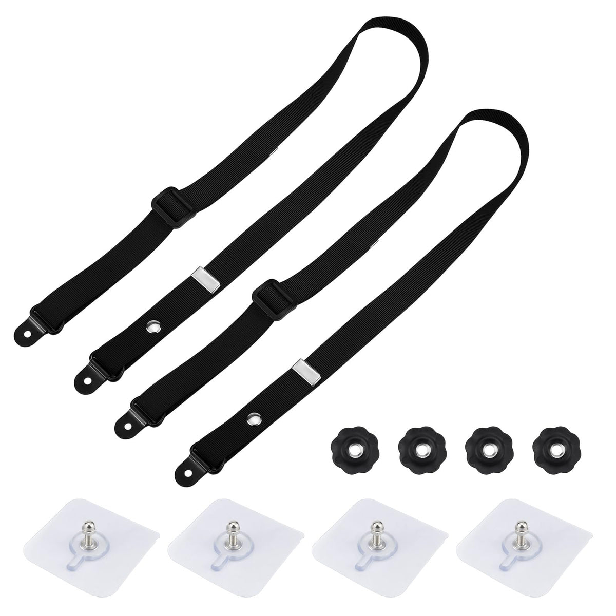 ZJIVQO TV safety straps no-drill adhesive secure wall-mounted TVs.