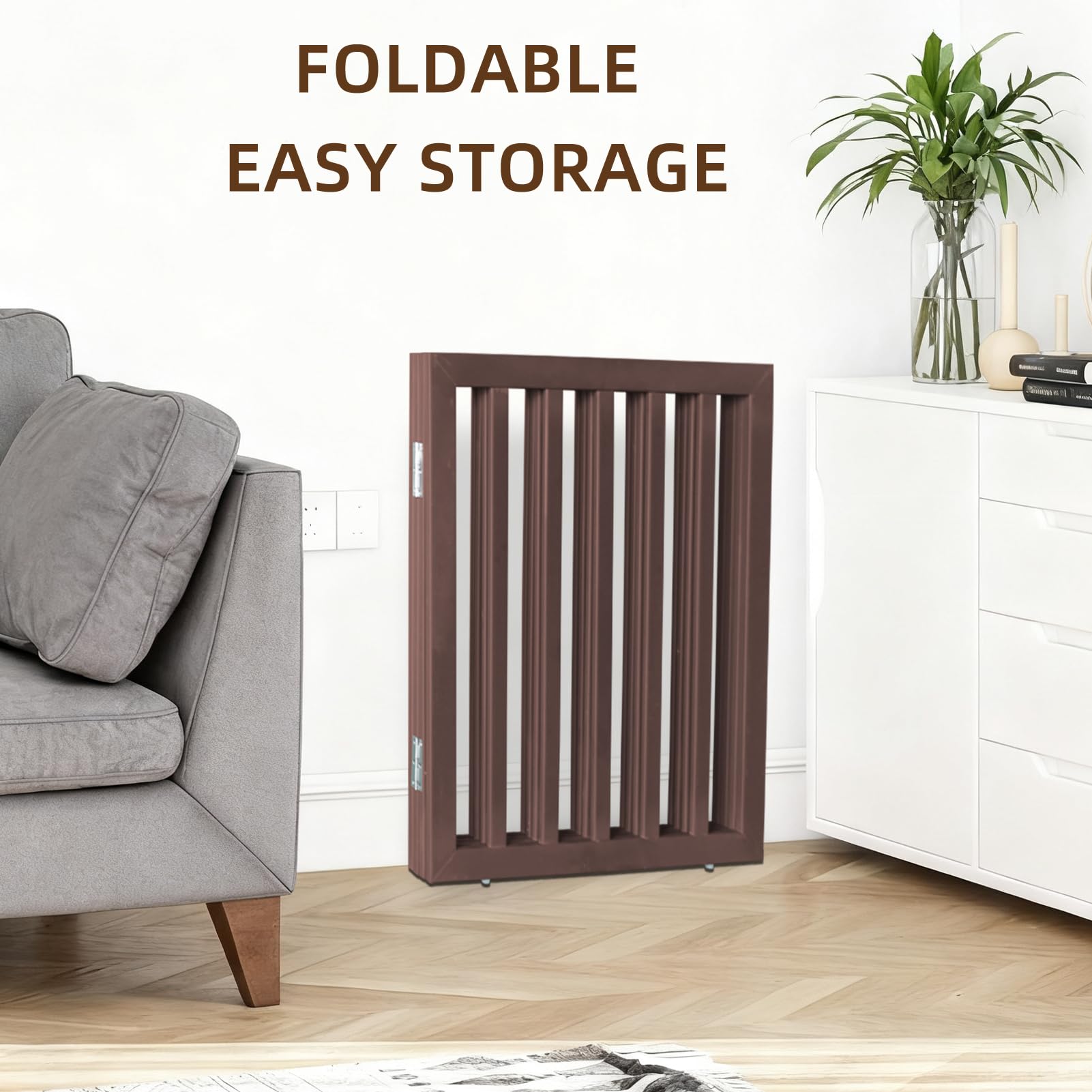 ZJSF 3-panel collapsible dog gate adapts to spaces