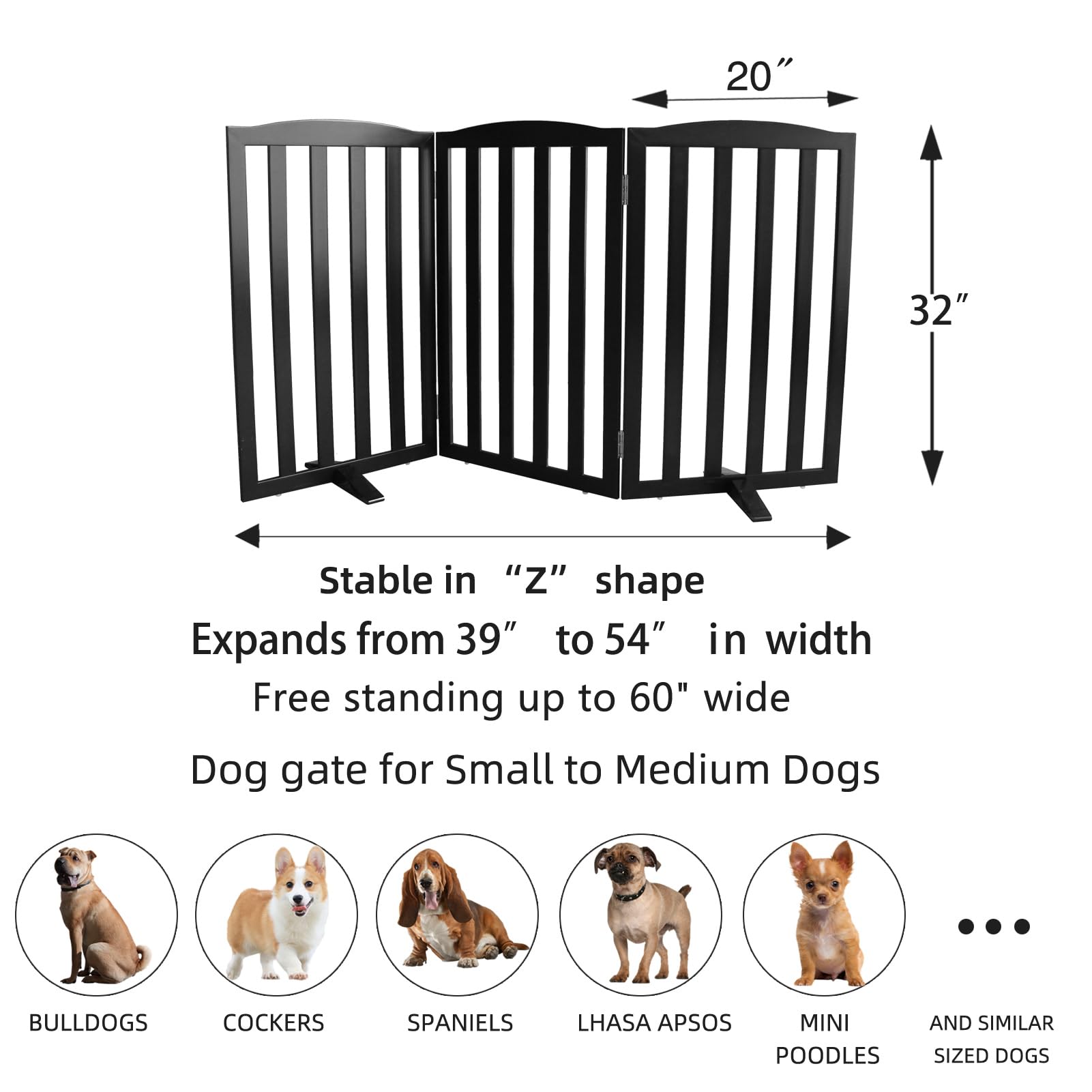 ZJSF black finish complements modern interiors while keeping pets contained.