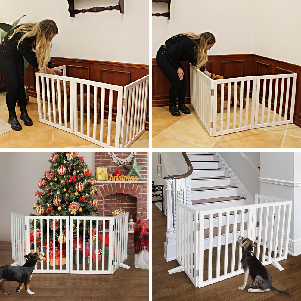 ZJSF collapsible gate folds into a wide Z shape for flexible hallway privacy.