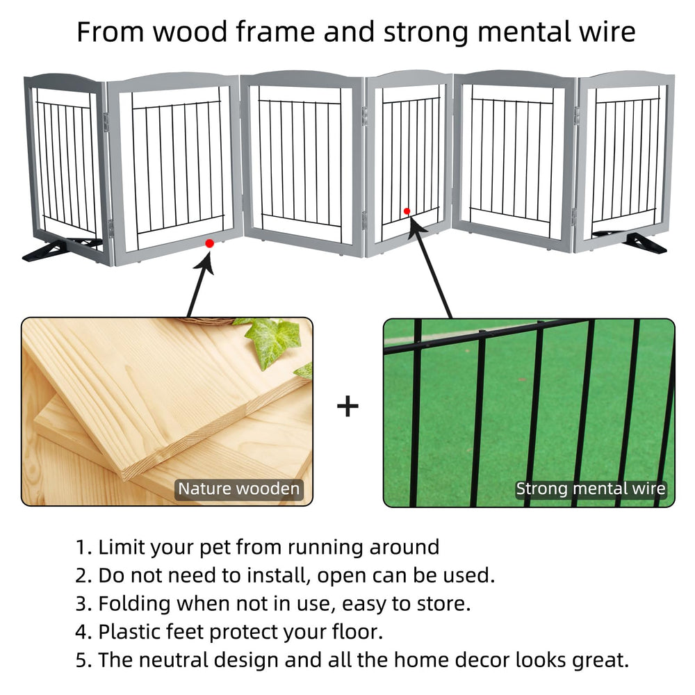 ZJSF dog gate fits standard hallways with a 32-inch height.