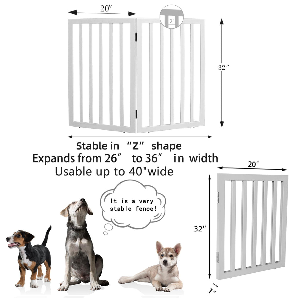 32-inch tall wooden ZJSF gate fits most interior spaces