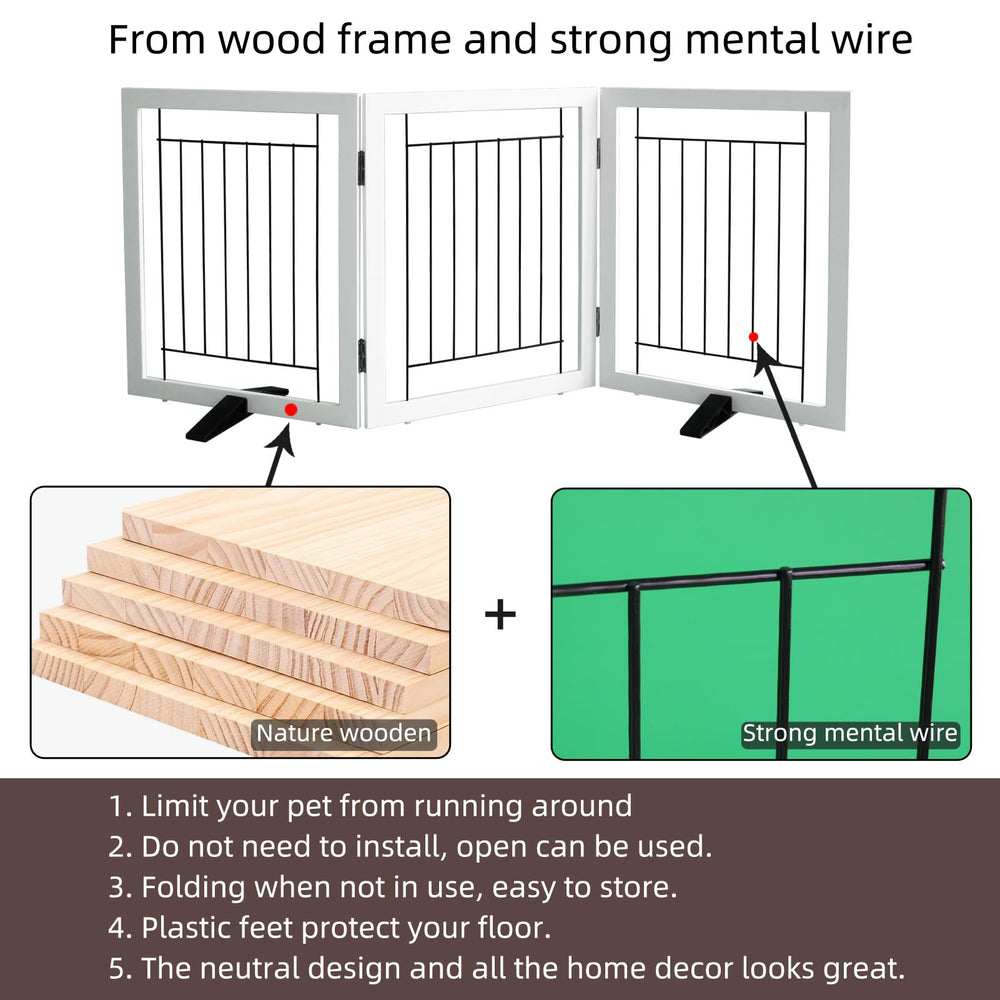 ZJSF 32 inch tall gate provides a safe vertical barrier for pets