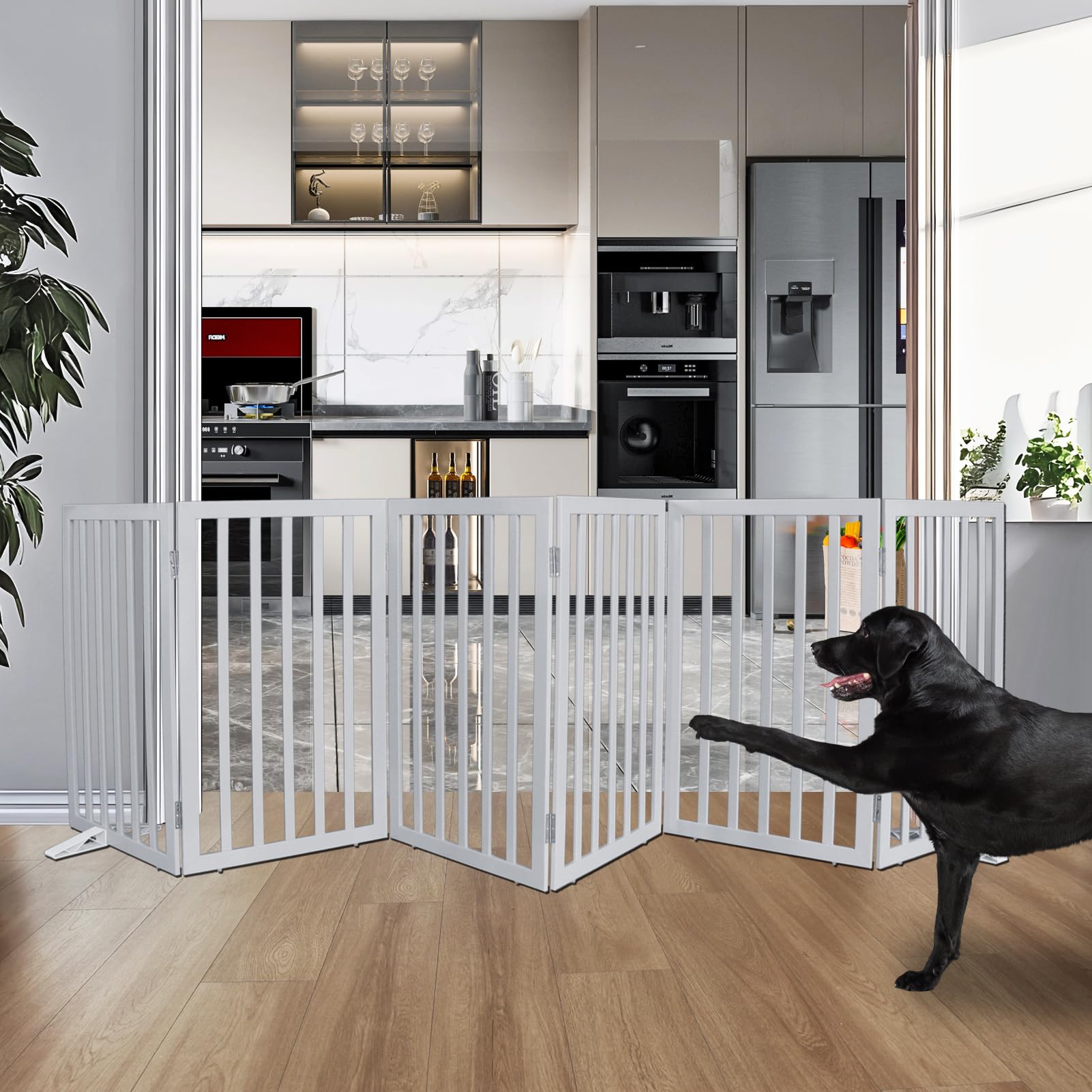 Folded ZJSF gate in grey demonstrates compact storage and portability.