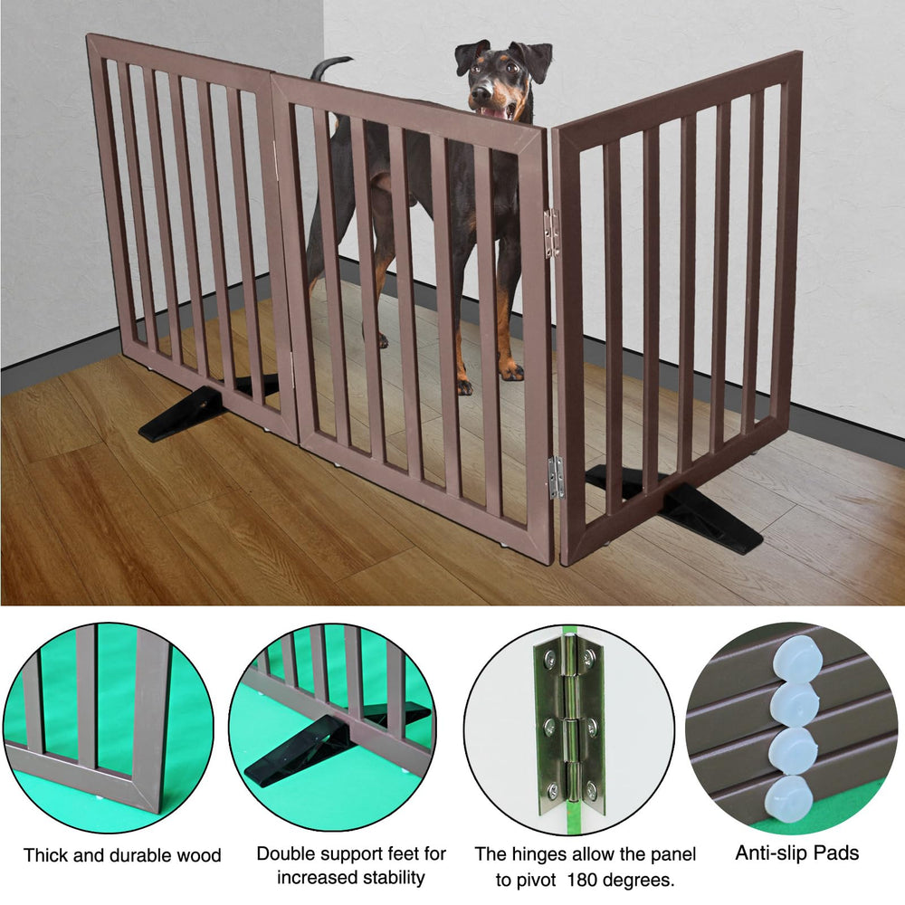 ZJSF wood finish gate in doorway scene shows warm home style