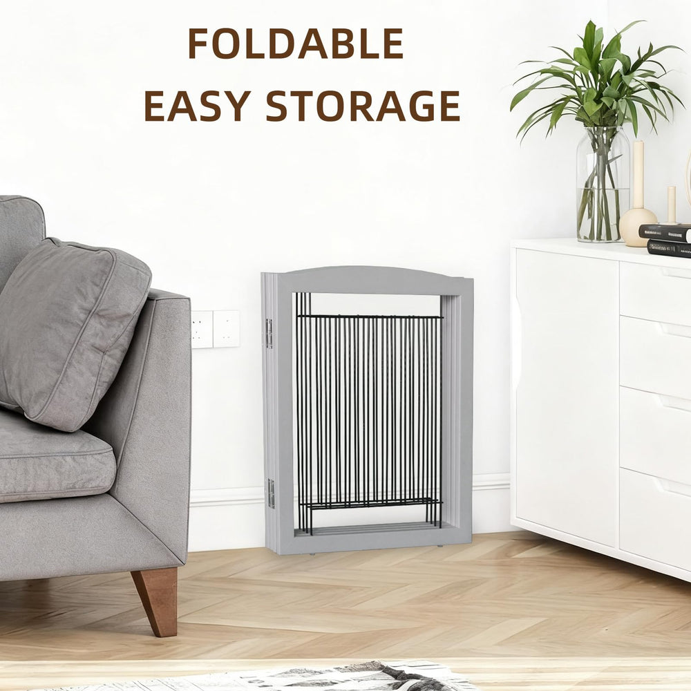 ZJSF gate with non-slip feet protecting floors during use.