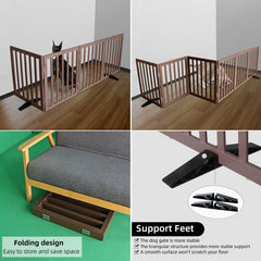 ZJSF gate with non-slip feet protects floors during stair-use demonstrations