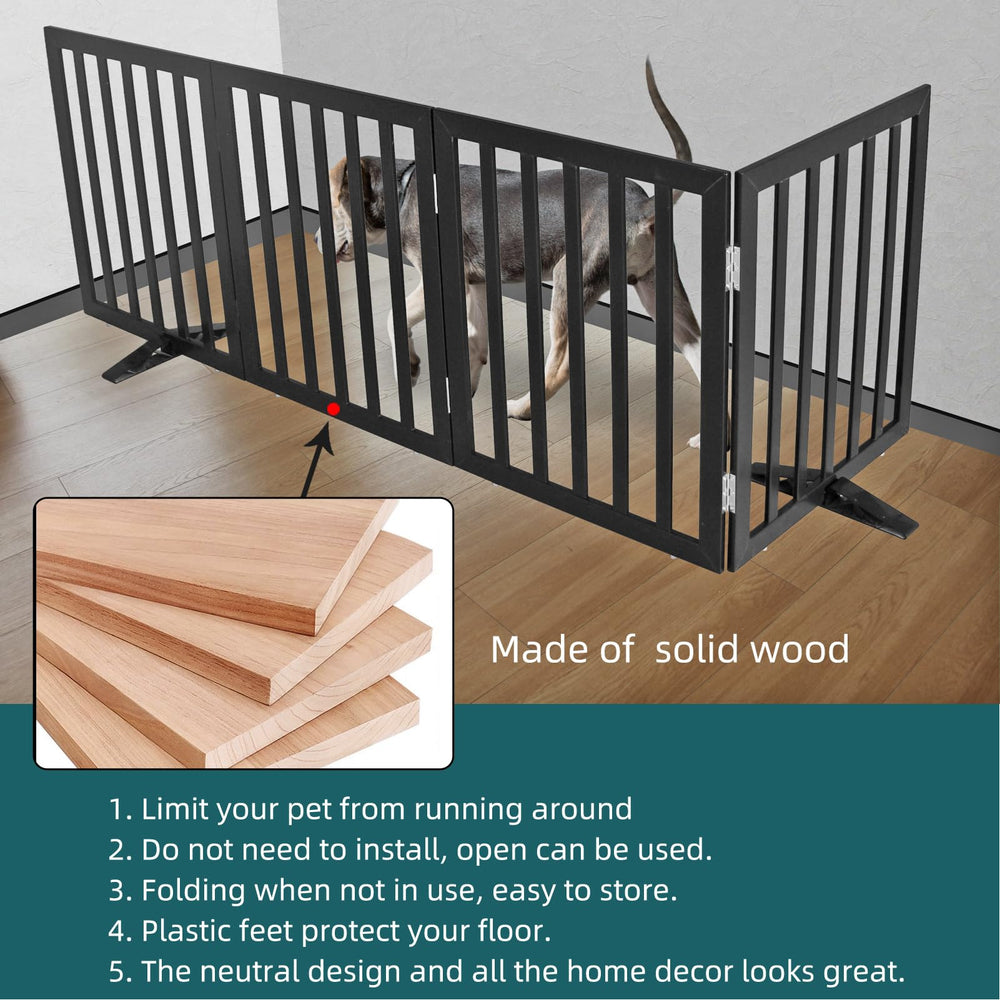 ZJSF easy no-assembly pet gate unfolds quickly for instant use.