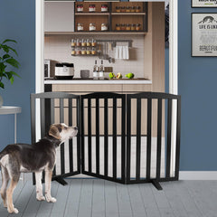 ZJSF freestanding gate with non-slip feet protects floors while taming pets.
