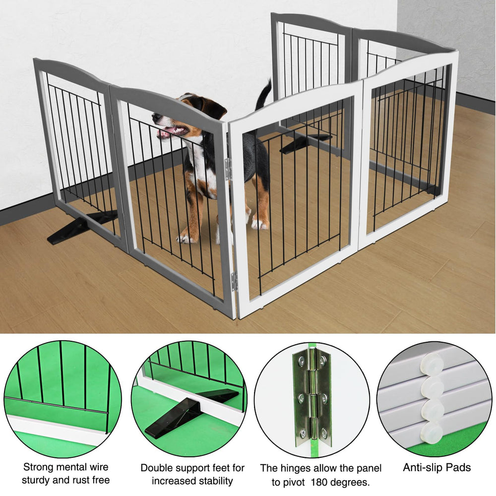ZJSF gate includes non-slip feet to protect floors during use.