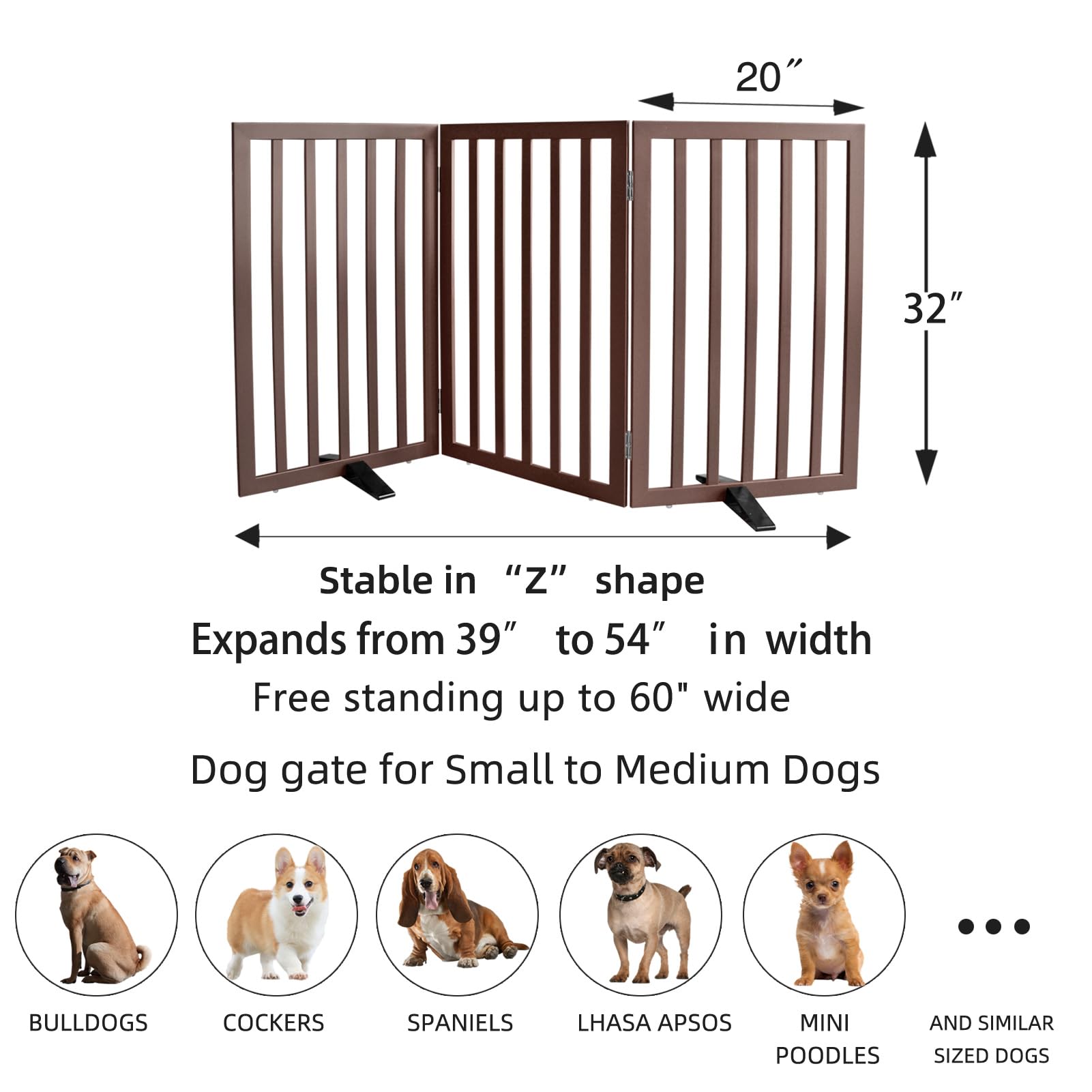 ZJSF non-slip feet protect floors and stabilize the gate.