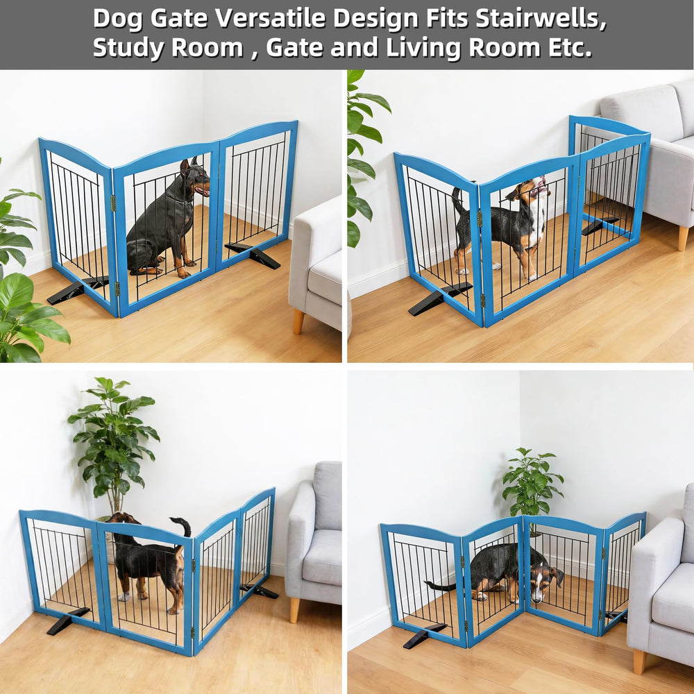 ZJSF non-slip feet protect floors while gate remains steady.