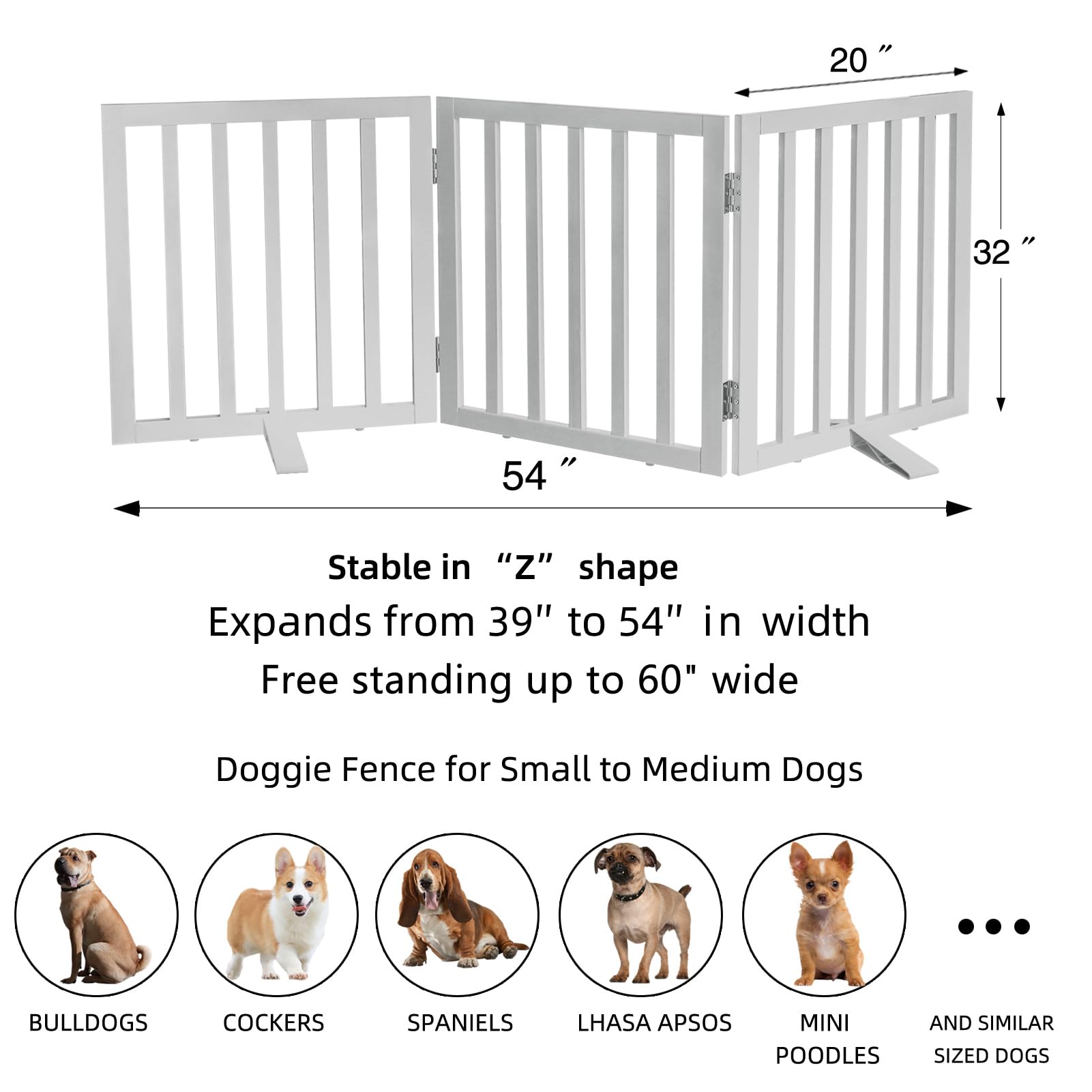 ZJSF gate features non-slip feet to protect floors during use.
