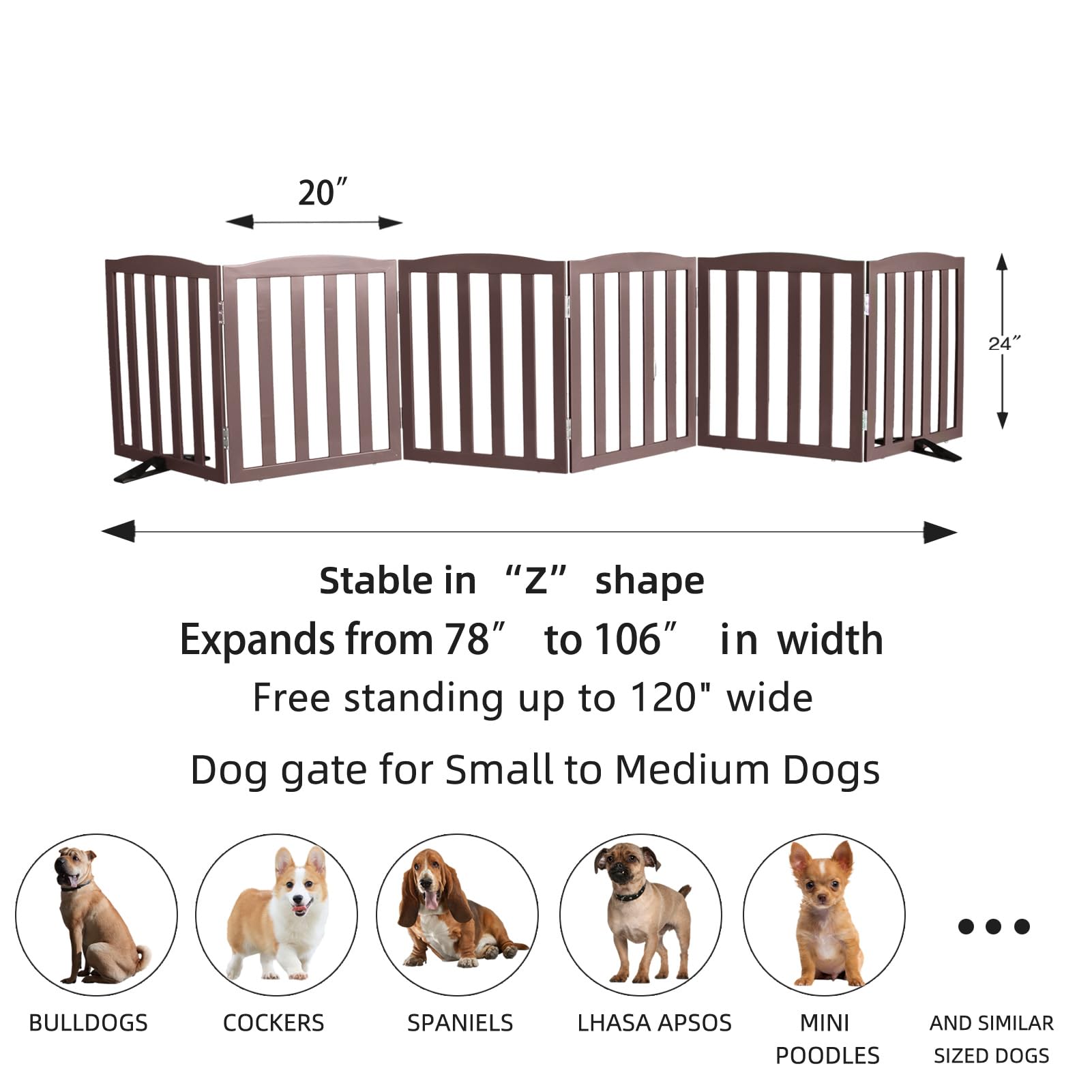 ZJSF non-slip feet protect floors and stabilize the gate.