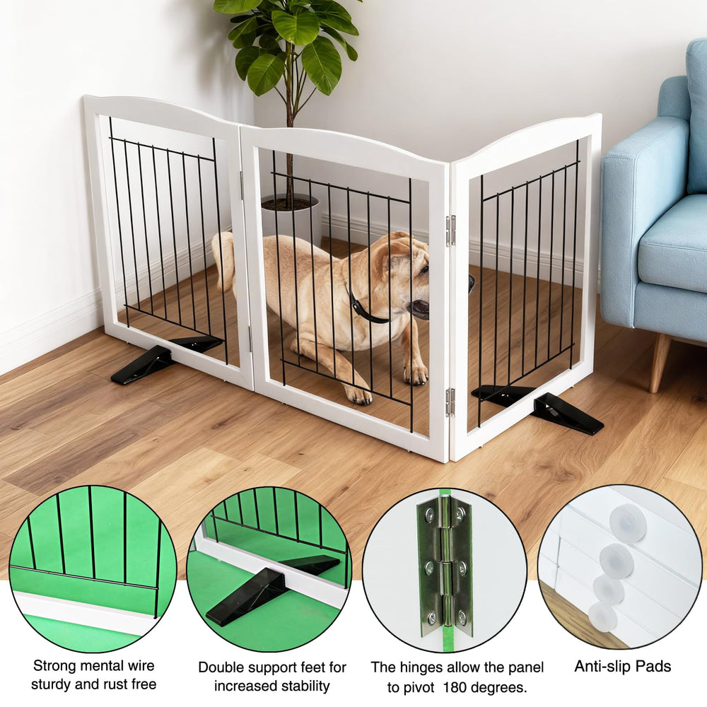 ZJSF open 60-inch width gate helps block access to stairs as needed.