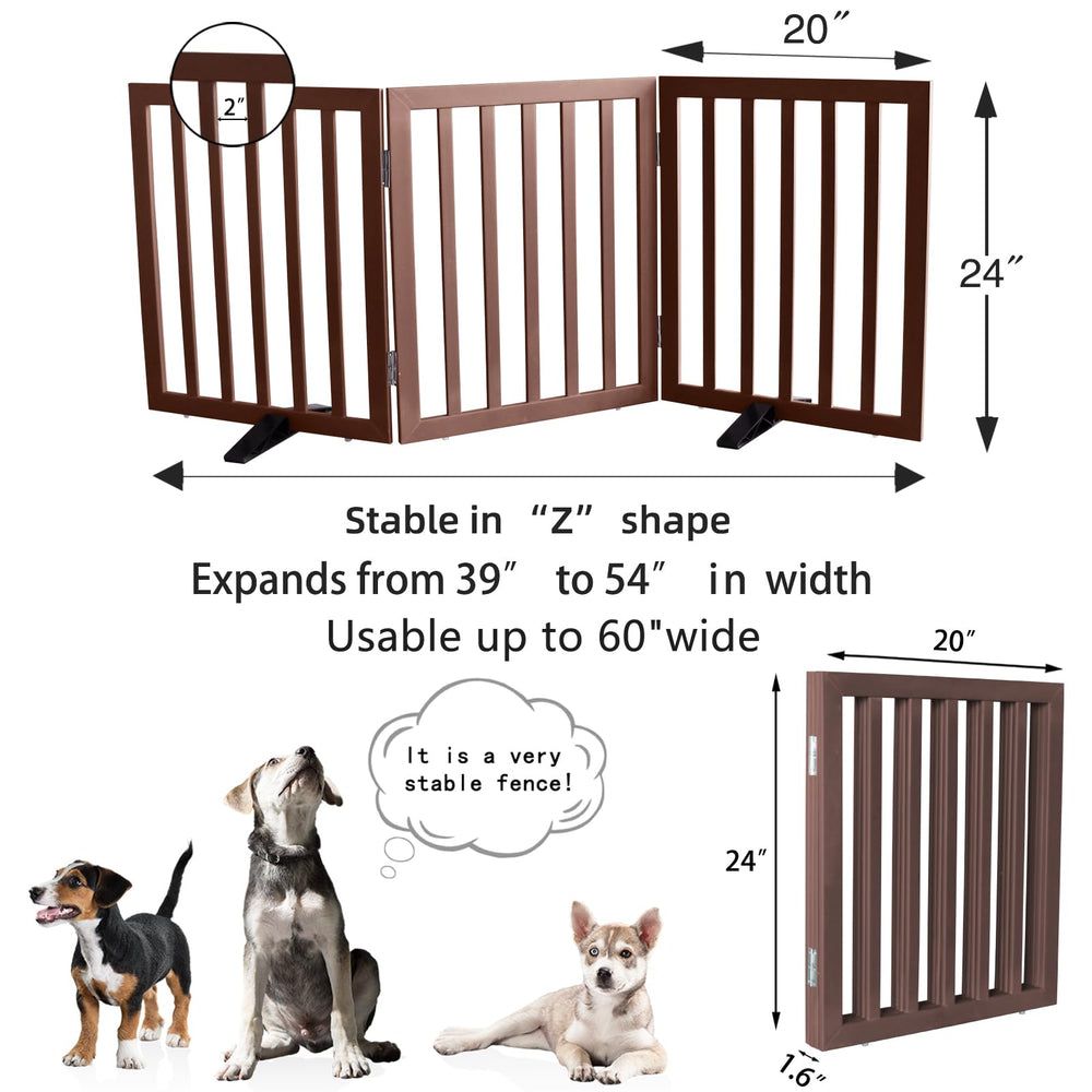 ZJSF pet gate with non-slip feet protects floors during play