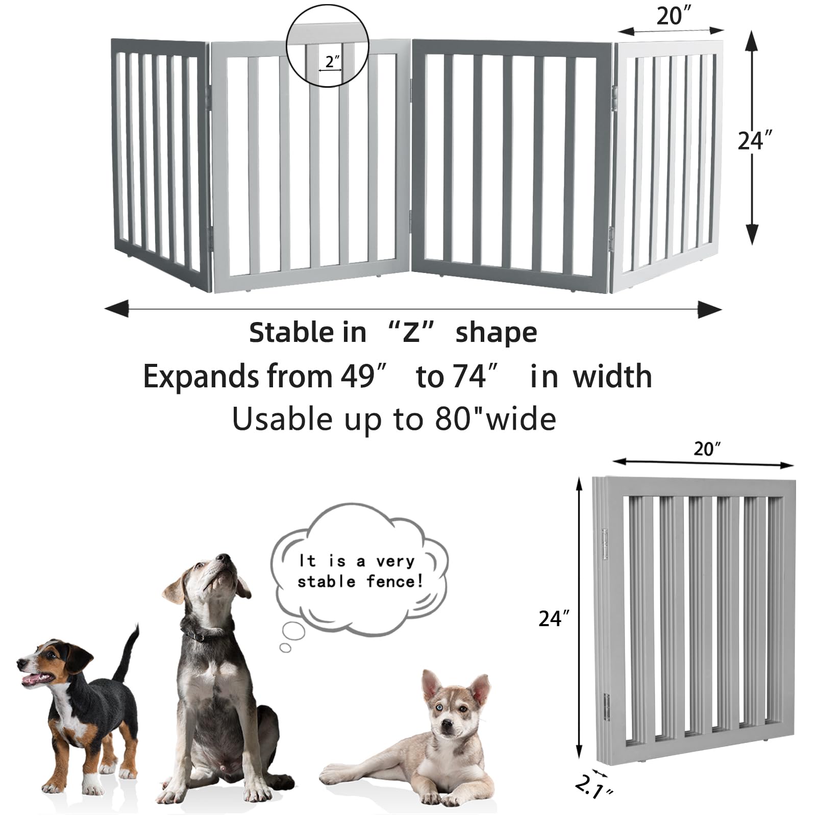 ZJSF stainless steel hinges provide smooth folding.