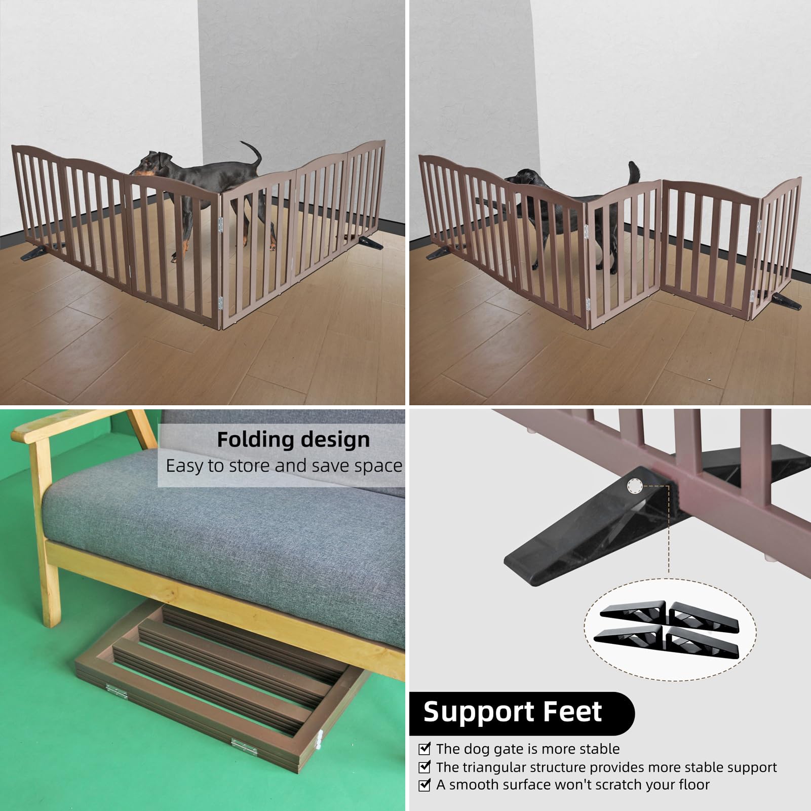 ZJSF gate used at stairs to guide pet movement safely.
