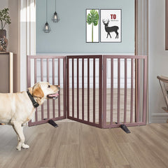 ZJSF three-panel gate with stainless steel hinges across doorways.