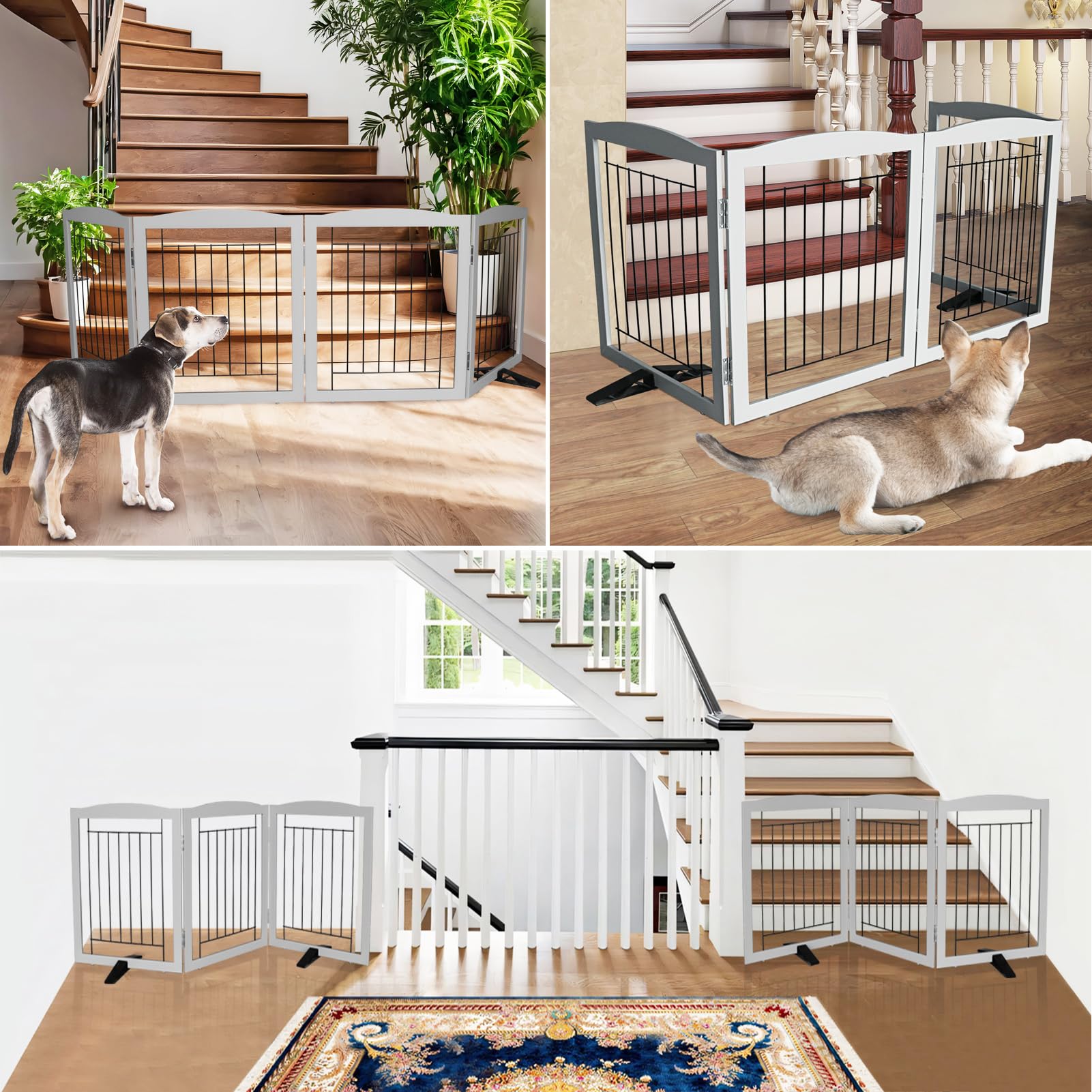 ZJSF wood and metal construction provides sturdy support for stairs.