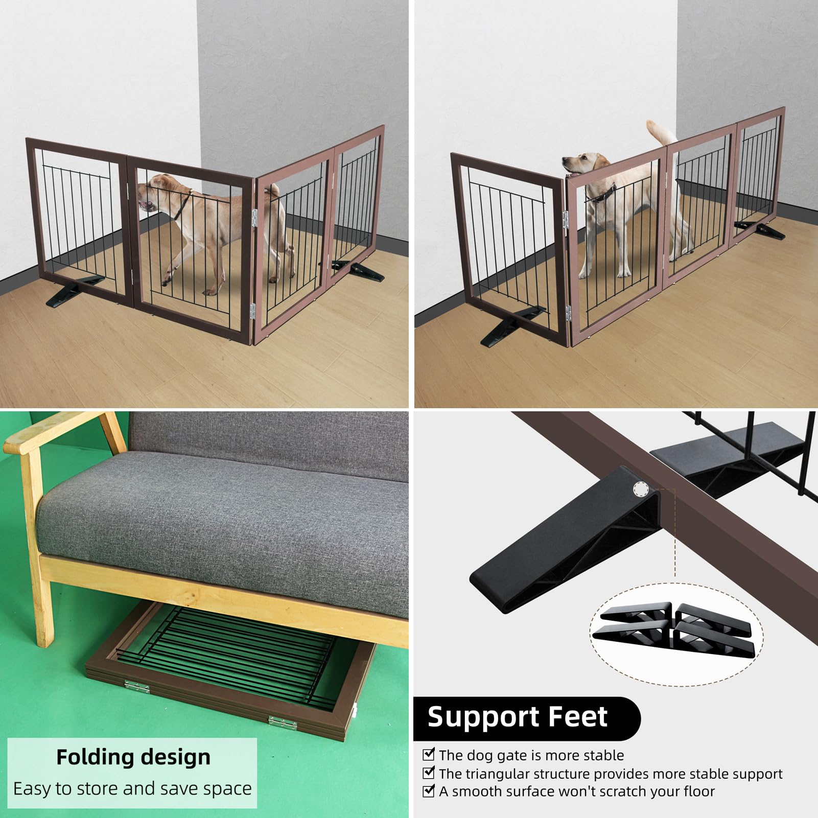 ZJSF wood and steel hinges enable smooth, reliable folding.