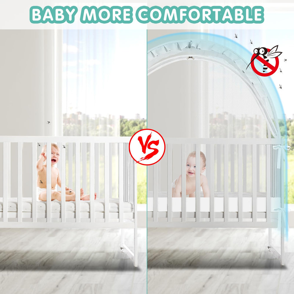 Zkaitoy Crib Tent breathable airflow to promote comfortable sleeping.