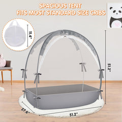 Zkaitoy crib tent durable zipper ensures a reliable enclosure during nightly routines.