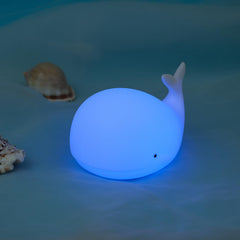 ZKLiLi whale night light with color-changing mode for cozy kids' space.