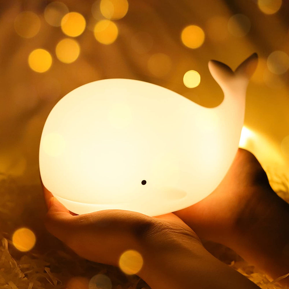 ZKLiLi whale night light is a portable, cuddly companion.