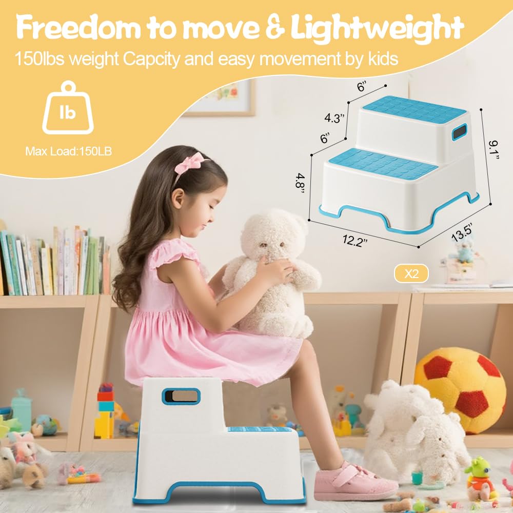ZLMHYYM 2-pack toddler stool lightweight and portable for bath time