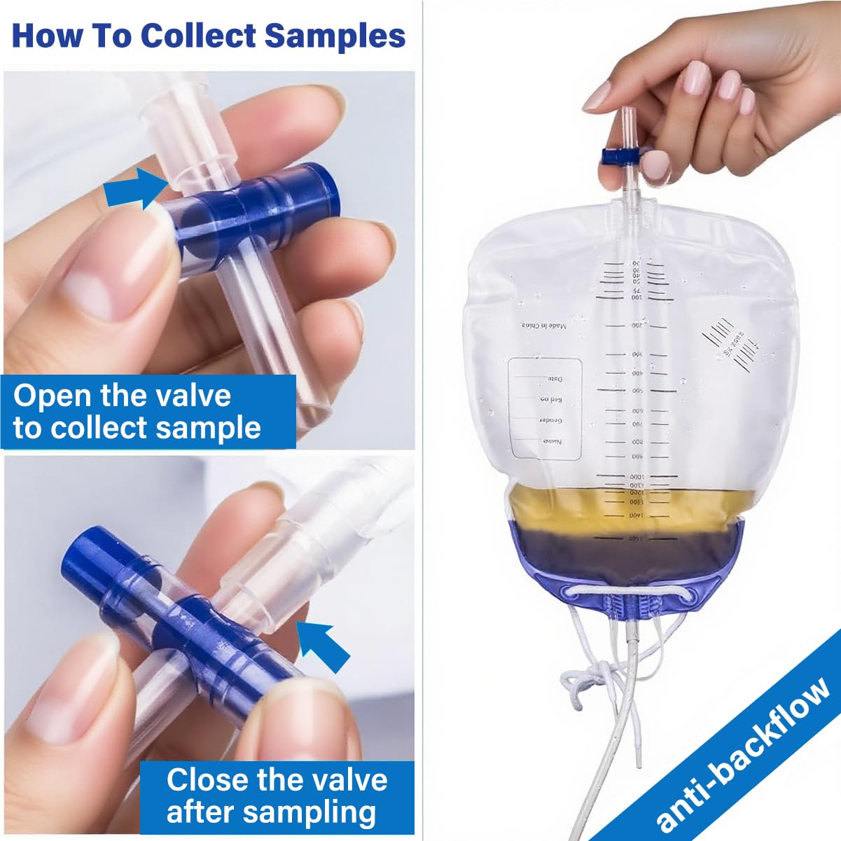 ZLQHHYL urinary bag 48 inch tube enables flexible positioning