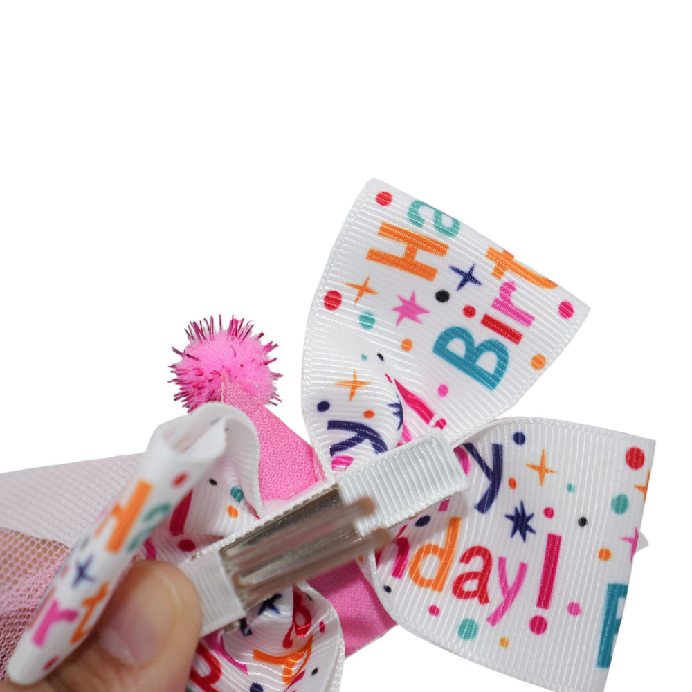 Zlwse Birthday Hair Bow Clip 2-inch provides quick, reliable styling with a secure hold.