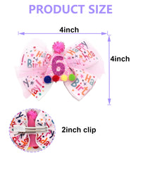 Zlwse Birthday Hair Bow Glitter Confetti adds sparkle to birthday party looks.