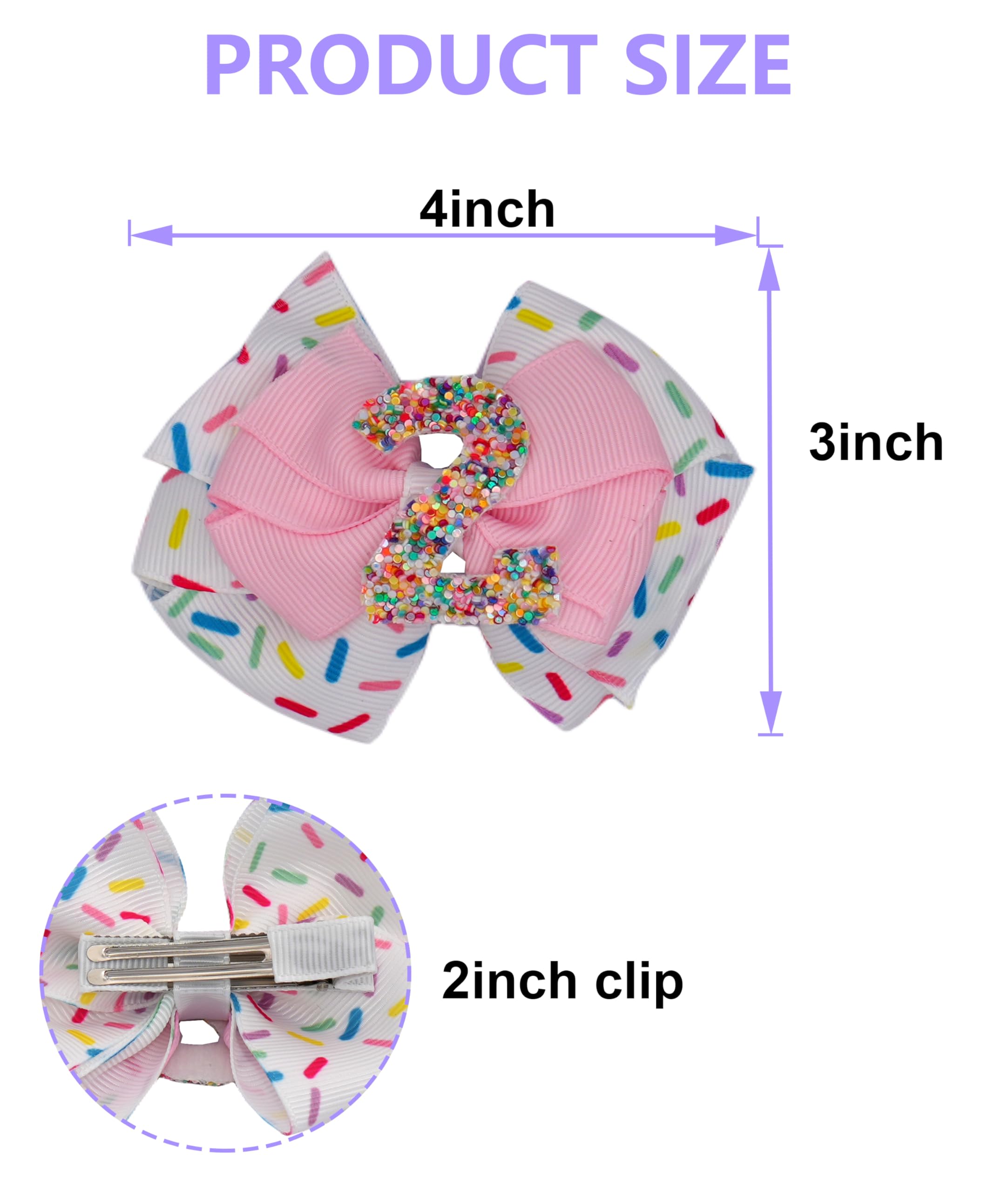 Zlwse confetti sprinkle bow clip for party photos and easy dress up