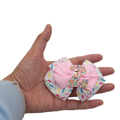 Zlwse number bow 2nd birthday pink offers a cute milestone accent
