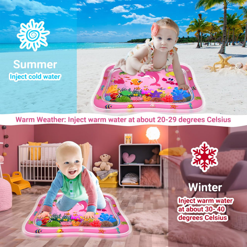ZMLM packable tummy time mat folds easily for on-the-go play