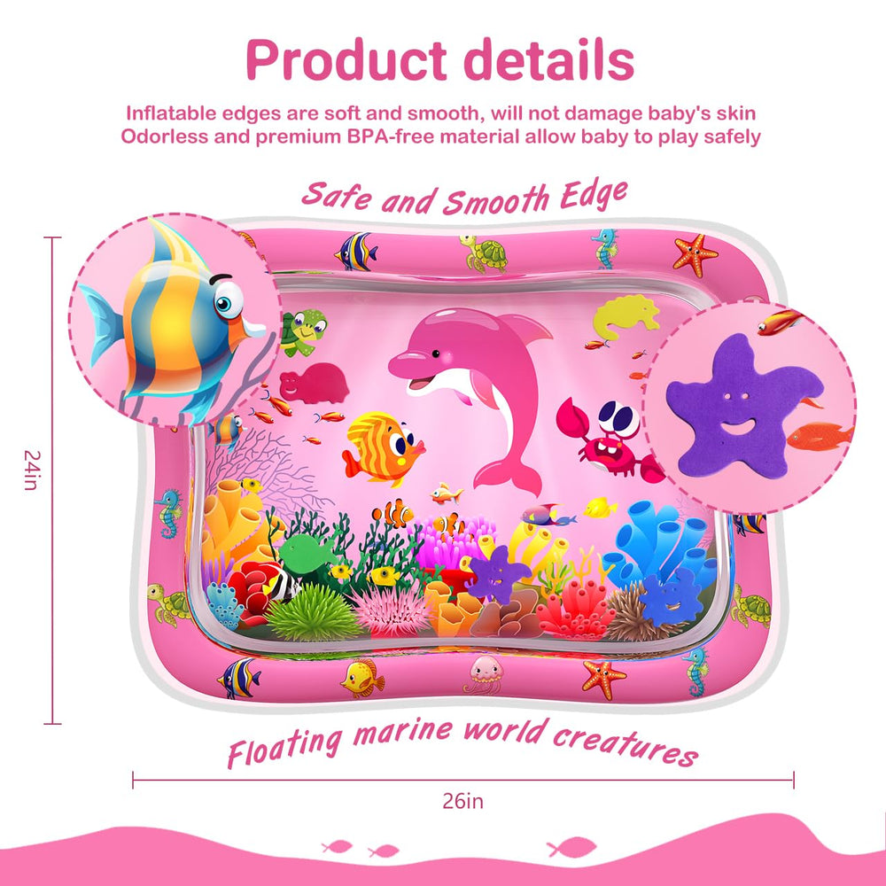 ZMLM baby tummy time mat soft edge leakproof design helps safe play