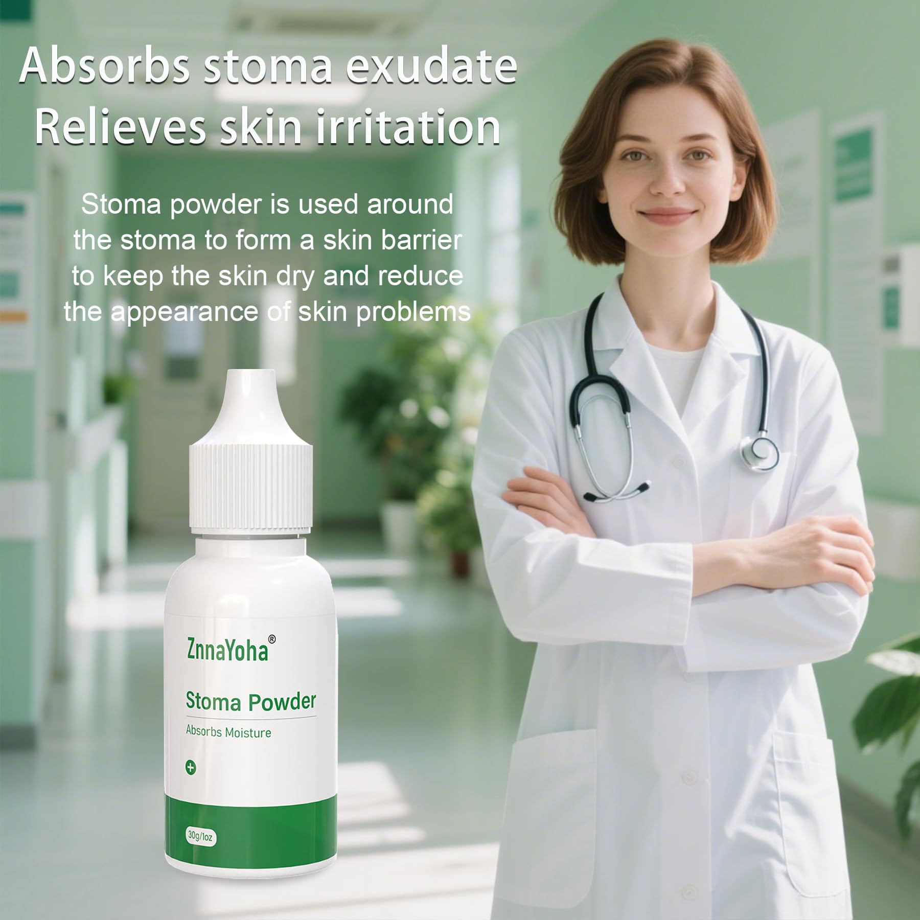 ZnnaYoha stoma powder supporting adhesive and pouching system.