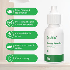 ZnnaYoha stoma powder texture close-up, absorbent for moisture control.