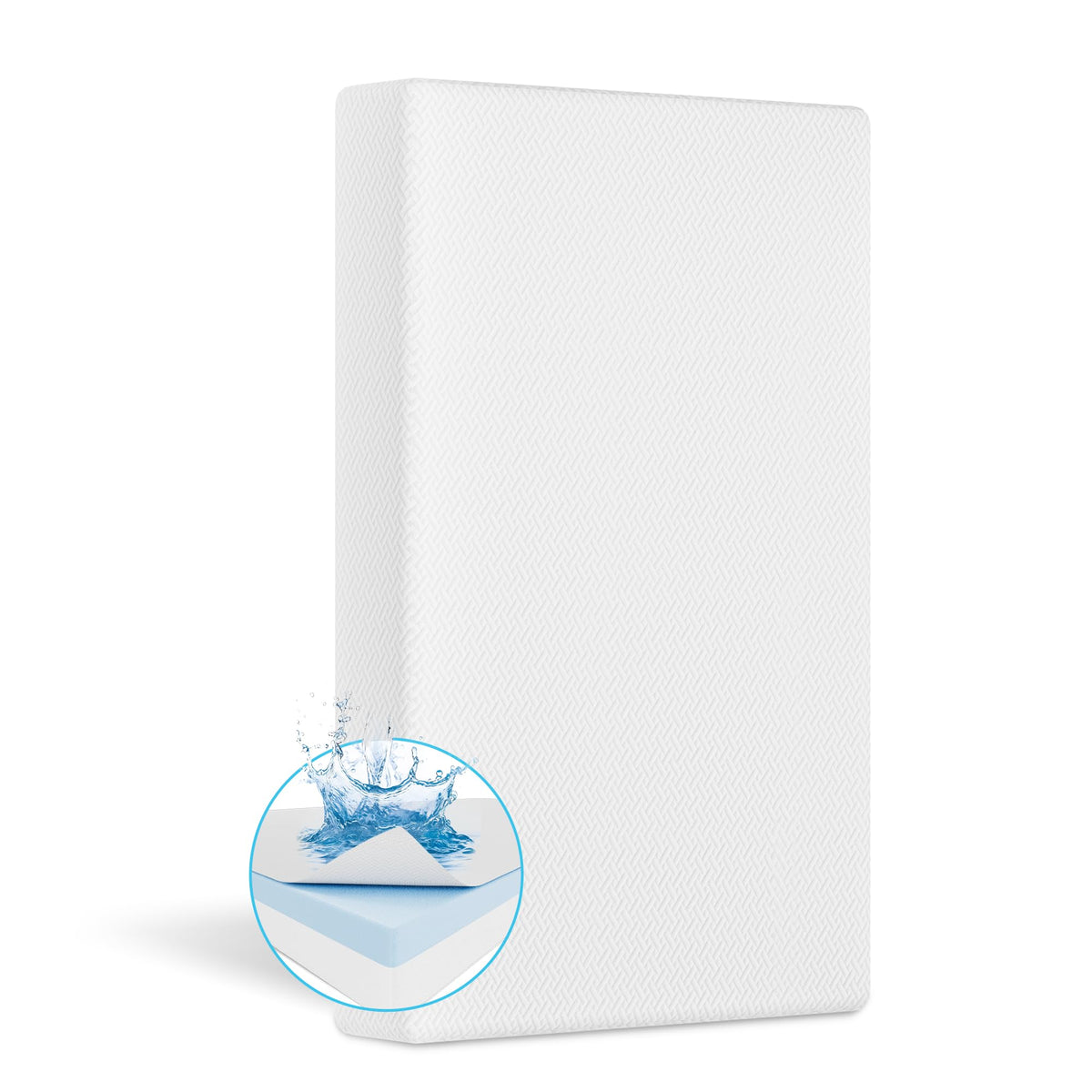 ZNUZDRK pack-n-play mattress 38x26 fits standard cribs with rounded corners for secure sleeping.
