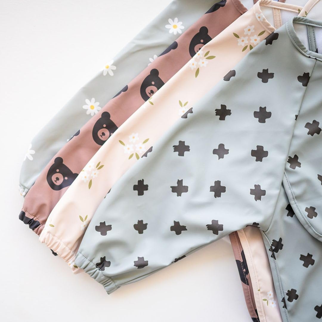 Zoe & Co toddler mealtimes with long sleeve bibs