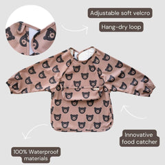 Zoe & Co waterproof recycled polyester bib protects clothing
