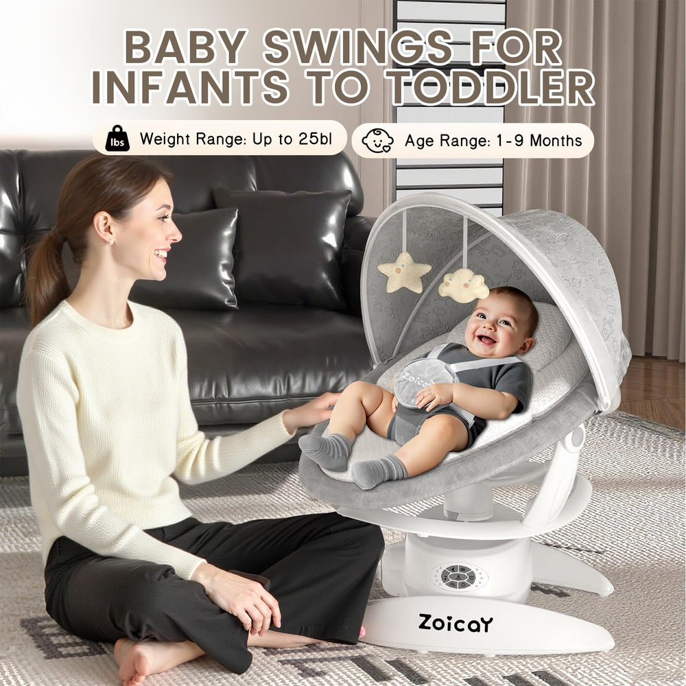 Zoicay swing connected via Bluetooth for personalized music