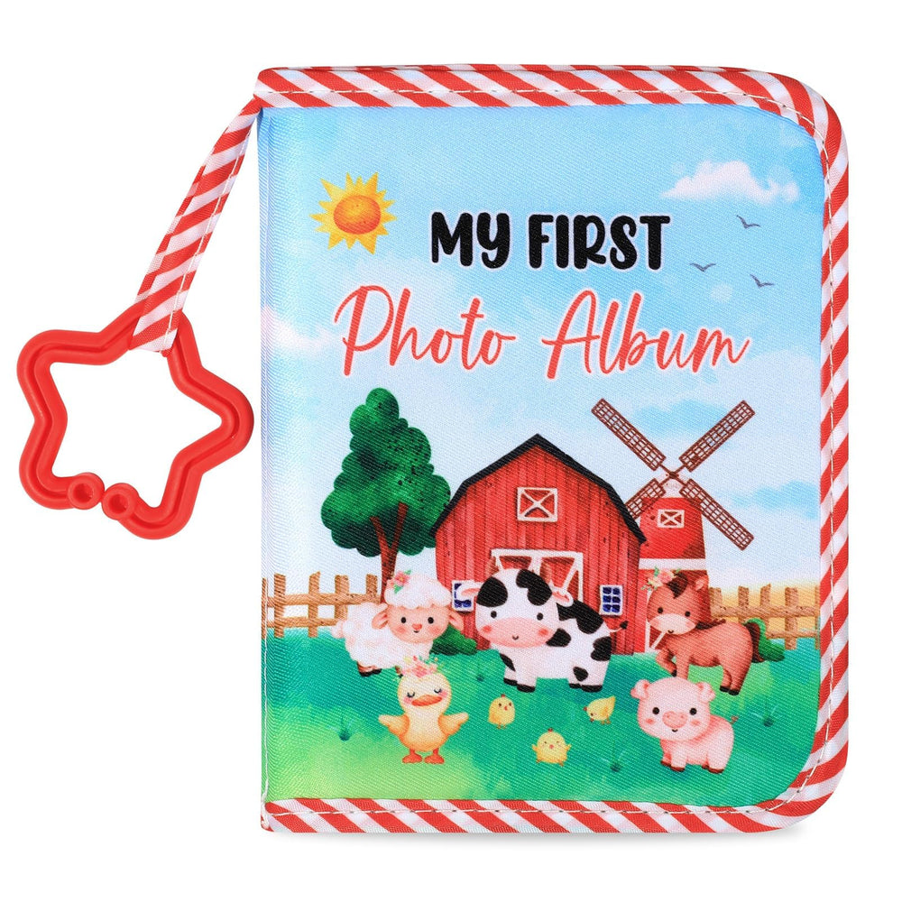 ZOIIWA Baby's First Family Album cover with farm animals for treasured memories.