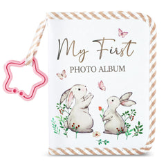 ZOIIWA Baby's First Family Album with rabbit cover for precious milestone photos