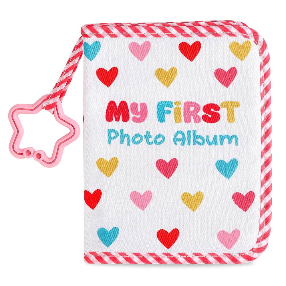 ZOIIWA Baby's My First Family Album cover with colorful heart design, a touching keepsake for baby memories.