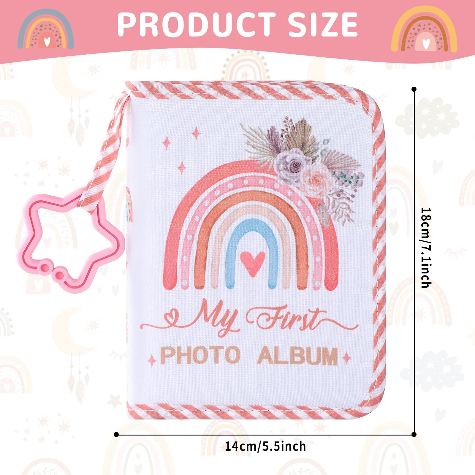 Inside pages showing 4x6 photo layout for milestones with color
