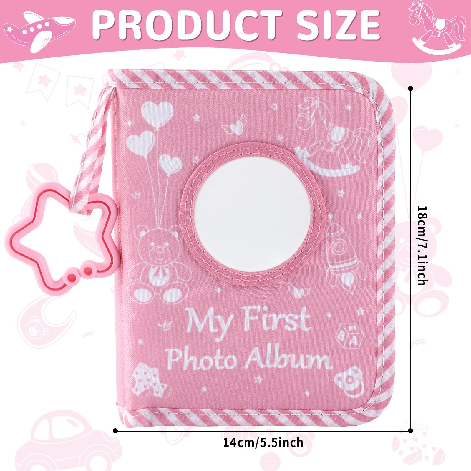 ZOIIWA Baby's First Family Album holds up to 17 sheets of 4x6 photos