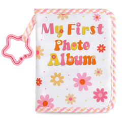 ZOIIWA Baby's First Family Album cover with groovy flowers for keepsakes